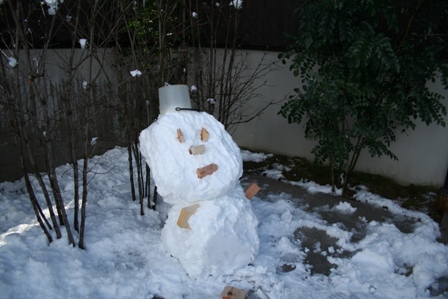 雪だるま完成